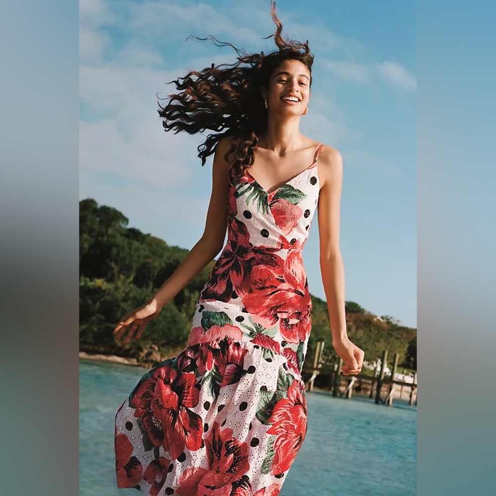 Farm Rio Riviera Eyelet Maxi Dress
